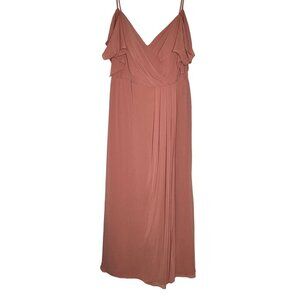 Watters & Watters Women's Formal Dress Size 14 Sleeveless Dusty Rose Chiffon